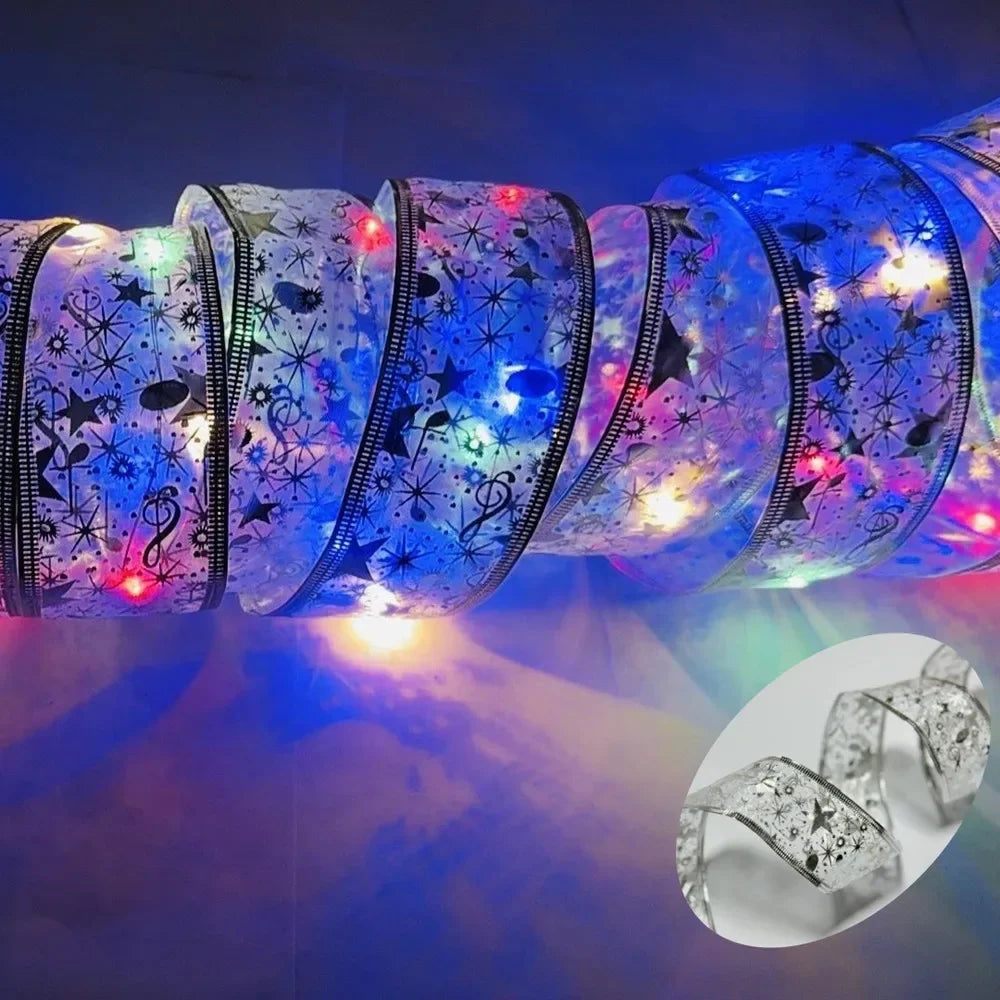 Christmas Ribbon Fairy Lights