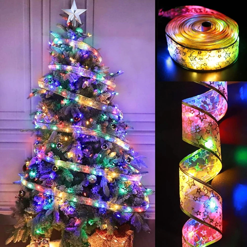 Christmas Ribbon String Lights