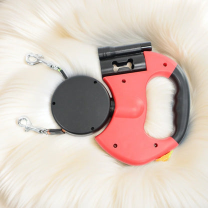 Dual Retractable LED Dog Leash