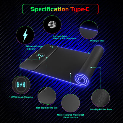 RGB Wireless Charging Mousepad