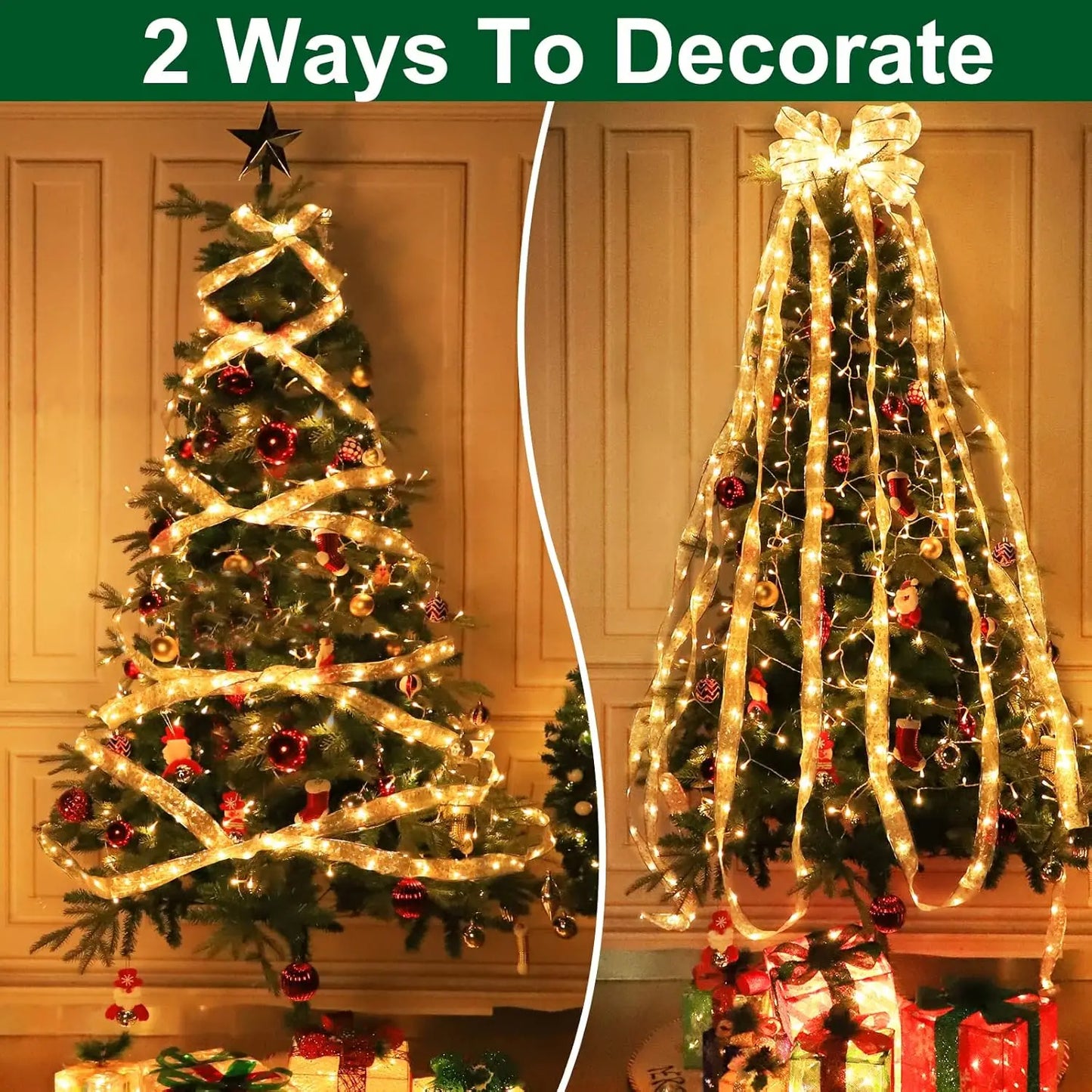 Christmas Ribbon String Lights